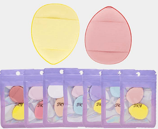 Esponja de Maquiagem Triangular Pó Solto Pó Solto-Esponja Pequena - Pacote com 12 Unidades