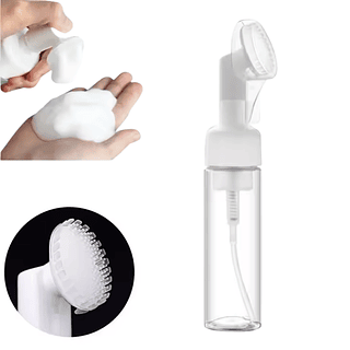 Frasco Pump Espumador Escova Silicone Macia Limpeza Facial 150ml - Pacote com 12 Unidades