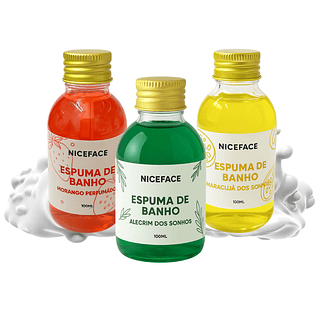 Espuma de Banho Niceface 100ml - Caixa com 48 uns