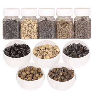 Microlink para Mega Hair COM Silicone Pote 500 Unidades - 10 potes