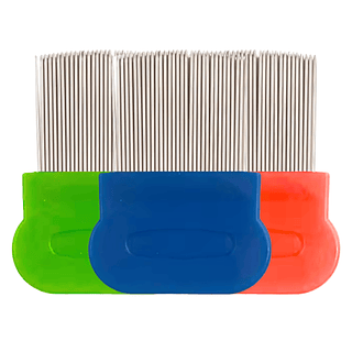 Pente Fino Aço inox De Piolhos E Lêndeas - Pacote com 12 Unidades