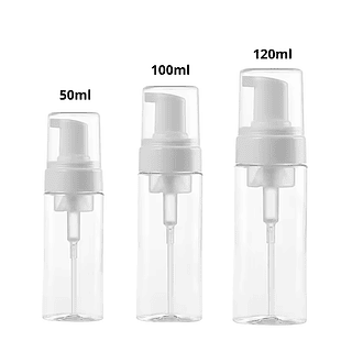 Frasco Pump Espumador Transparente - Pacote com 12 Unidades