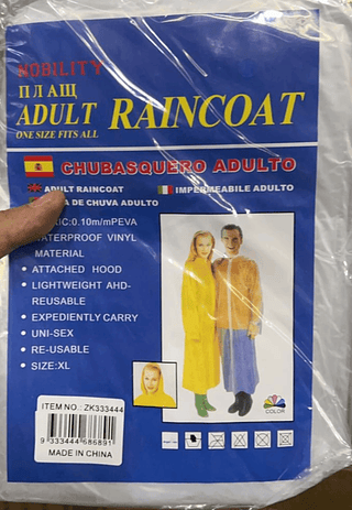 Capa De Chuva Impermeável Pvc Com Capuz Transparente