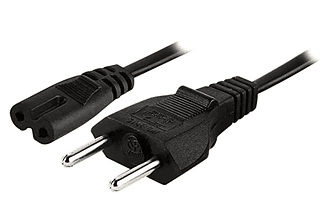 Cabo de força Bipolar Padrão (8) para cabine sun 5 Rádio, TV, Vídeo Game, PS2, Som - 1.2m 120cm 2 Pinos 10A Cabo de Energia