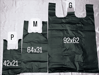 600 Sacola Plástica Reciclada Reforçada Preta Tamanho 92*62 grande