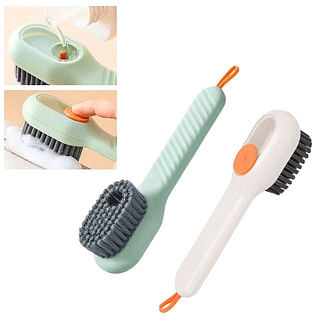 Escova Multiuso Com Dispenser Reservatório Limpa Tênis Roupa - Pacote com 10 Unidades