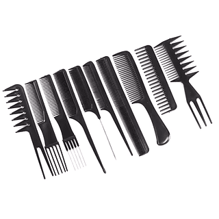 Kit 10 Pentes Profissionais Para Cabeleireiro