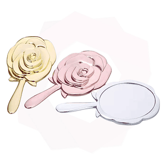 Espelho de Mão Formato de Flor