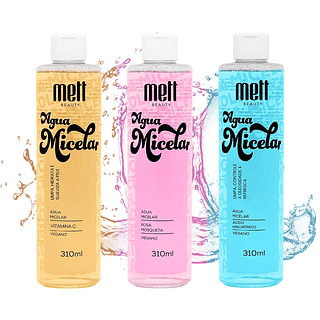 Água Micelar Mett Beauty para Limpeza de Pele 310ml - Caixa com 36 uns