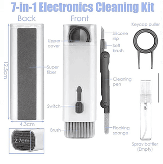 Kit 7 Em 1 Escova Limpar Teclado Notebook / Pc Limpeza