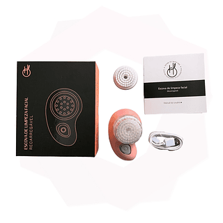 Escova de Limpeza Facial Recarregável Home of Skincare - 10 uns
