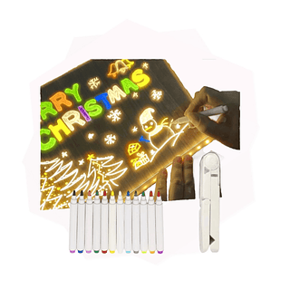 Placa de LED Lousa Infantil para Desenhos com 12 Canetas