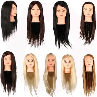Cabeça de Treino com Cabelo Sintético