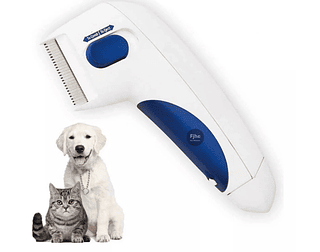 Pente Elétrico Tira Pulgas Carrapatos Para Cães Gatos Branco