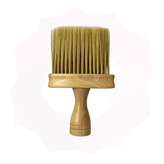 Espanador Barbeiro Ultra Macio Pincel Barbearia Madeira - Caixa com 12 Unidades